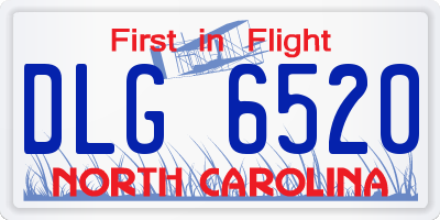 NC license plate DLG6520