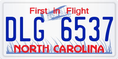 NC license plate DLG6537