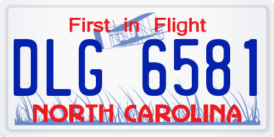 NC license plate DLG6581