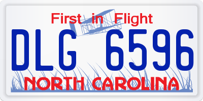 NC license plate DLG6596