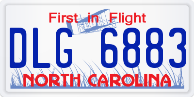 NC license plate DLG6883