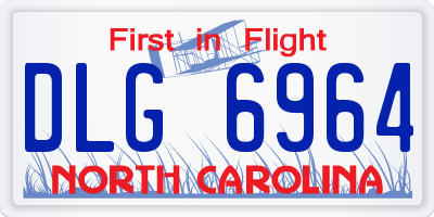 NC license plate DLG6964