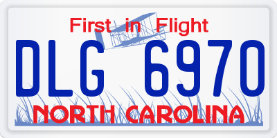 NC license plate DLG6970