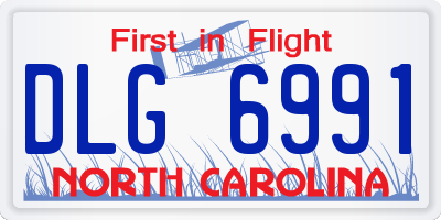 NC license plate DLG6991