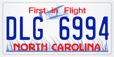 NC license plate DLG6994