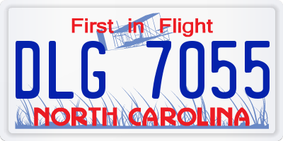 NC license plate DLG7055