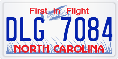 NC license plate DLG7084