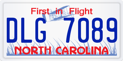 NC license plate DLG7089