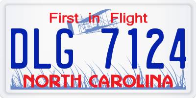 NC license plate DLG7124