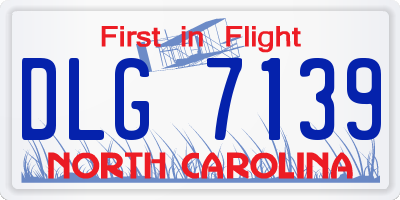 NC license plate DLG7139