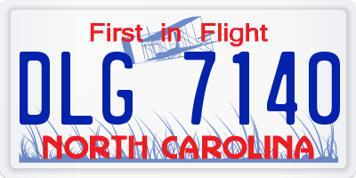 NC license plate DLG7140