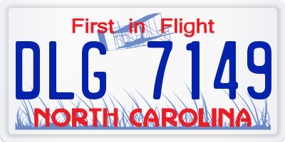 NC license plate DLG7149