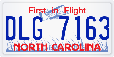 NC license plate DLG7163