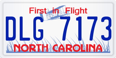 NC license plate DLG7173