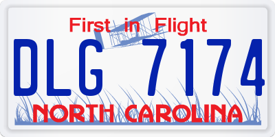 NC license plate DLG7174