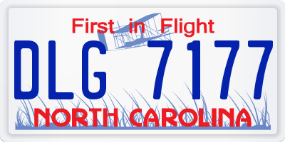 NC license plate DLG7177