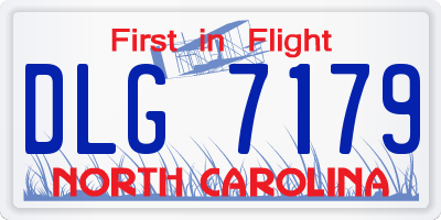 NC license plate DLG7179