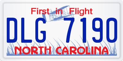 NC license plate DLG7190