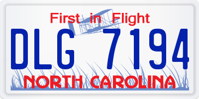 NC license plate DLG7194