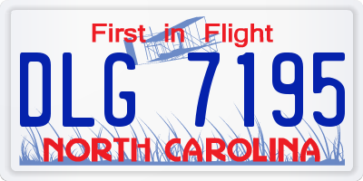 NC license plate DLG7195
