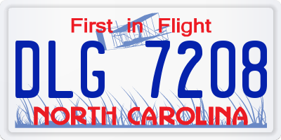NC license plate DLG7208