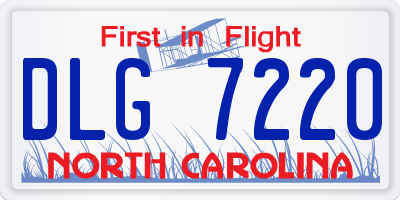 NC license plate DLG7220