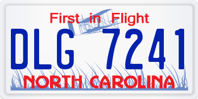 NC license plate DLG7241