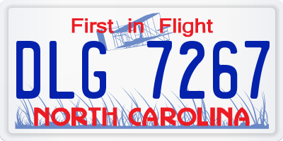 NC license plate DLG7267