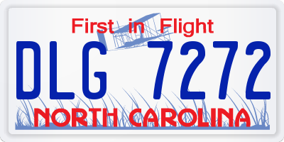 NC license plate DLG7272
