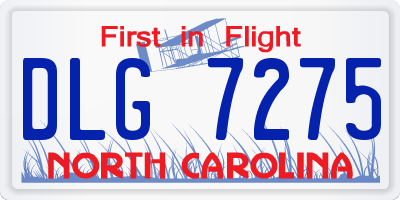 NC license plate DLG7275