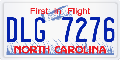 NC license plate DLG7276