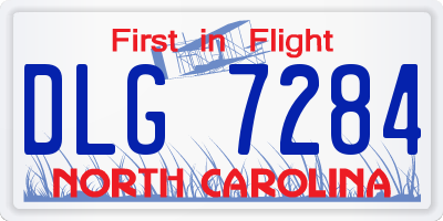 NC license plate DLG7284