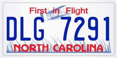 NC license plate DLG7291