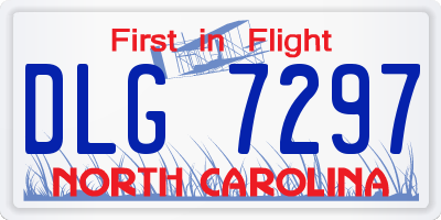 NC license plate DLG7297