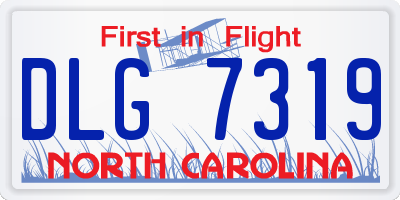 NC license plate DLG7319
