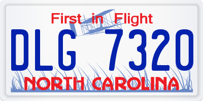 NC license plate DLG7320