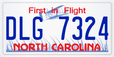 NC license plate DLG7324