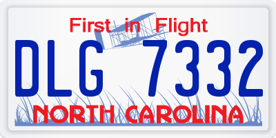 NC license plate DLG7332