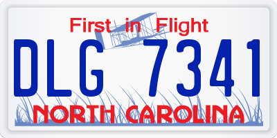 NC license plate DLG7341