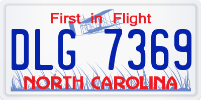 NC license plate DLG7369