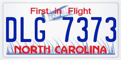 NC license plate DLG7373