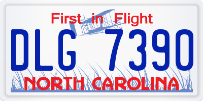 NC license plate DLG7390