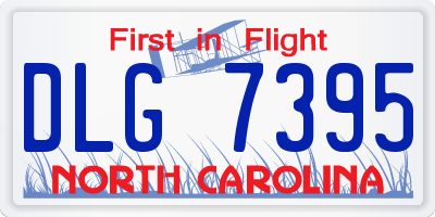 NC license plate DLG7395