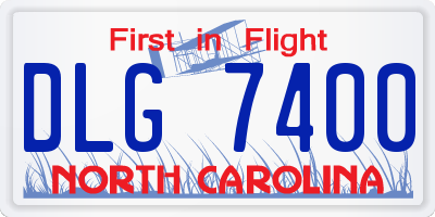 NC license plate DLG7400