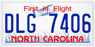NC license plate DLG7406