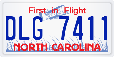 NC license plate DLG7411