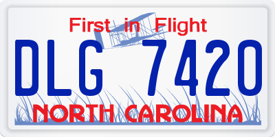 NC license plate DLG7420