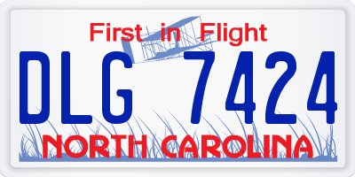 NC license plate DLG7424