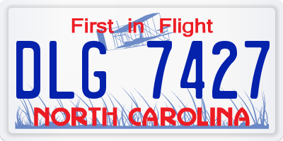 NC license plate DLG7427