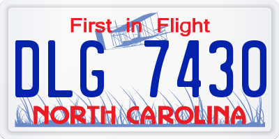 NC license plate DLG7430
